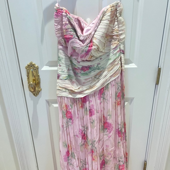 LoveShackFancy Pintil Gathered Strapless Maxi Dress In Floral Size 8 (NWT) - Picture 2 of 8